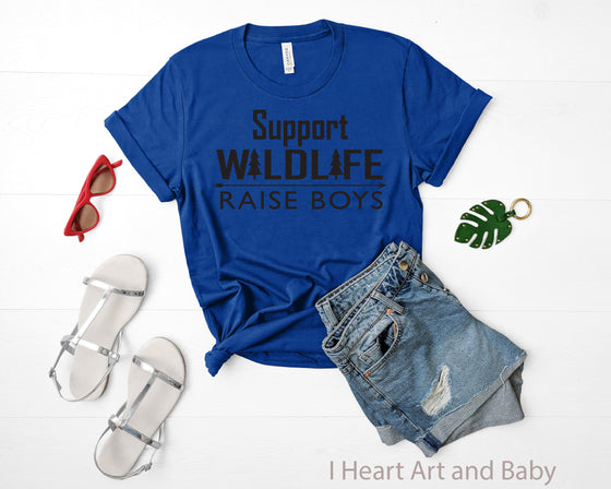Support Wildlife Raise Boys, Women's Missy Fit Shirt