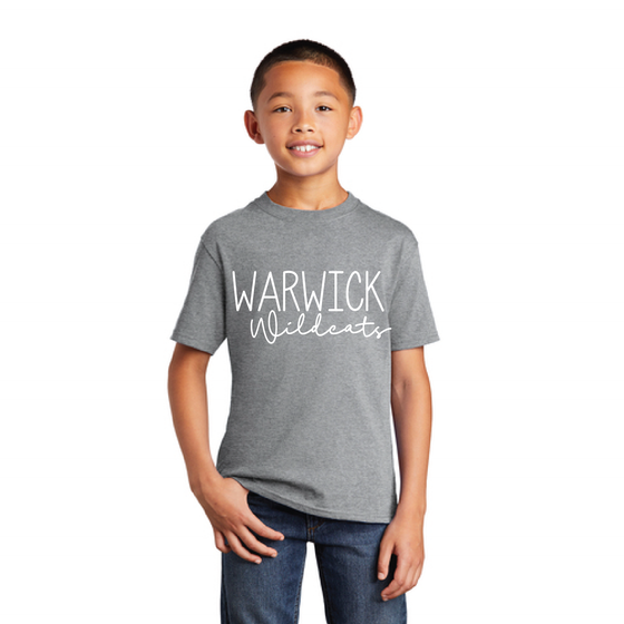 WVMS - Standard Tee - White Warwick Wildcats Logo