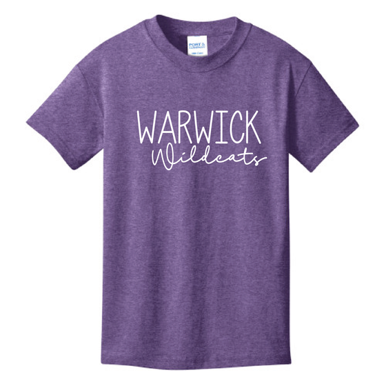 WVMS - Standard Tee - White Warwick Wildcats Logo