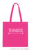 Thankful Tote Bag Pink