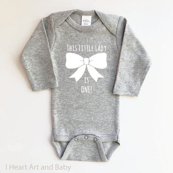 First Birthday Outfit Grey