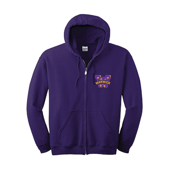 Sanfordville School - Multi-Color "W" Full Zip Hooded Sweatshirt