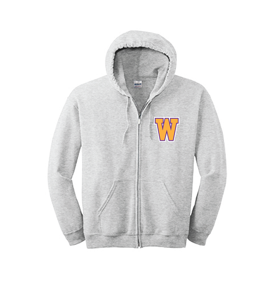 WVMS - Full Zip Hooded Sweatshirt - W Logo