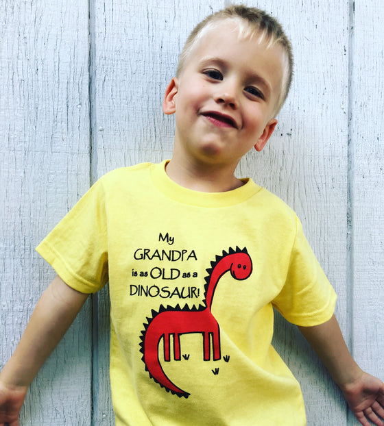 Dinosaur Toddler Shirt Yellow