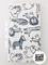 White with Black Animals Neutral Burp Cloth 