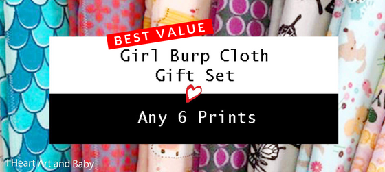 Girl Burp Cloths