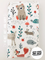 White bears and deer boy burp cloth