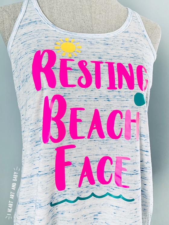 Resting Beach Face - Woman’s Flowy Racerback Tank