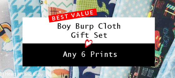 Boy Burp Cloths