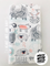 White with sheep- boy burp cloth